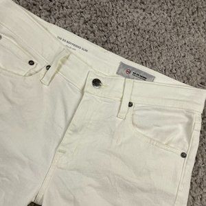 AG Adriano Goldschmied Women's Straight Leg Jeans in Soft Cream